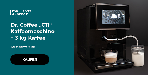 Dr. Coffee „C11“ Kaffeemaschine + 3 kg Kaffee