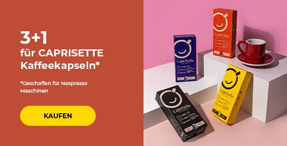 3+1 für CAPRISETTE Kaffeekapseln*