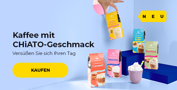 "NEU!  Kaffee mit CHiATO-Geschmack"