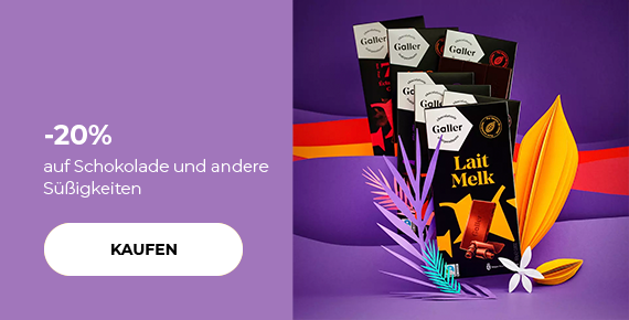 -20% auf Schokolade und andere Süßigkeiten