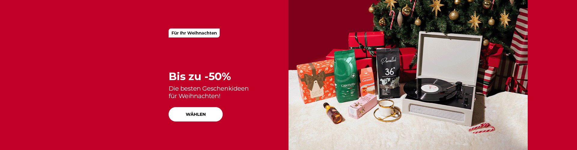 "Die besten Geschenkideen für Weihnachten! Bis zu -50% "