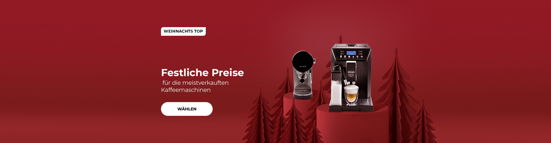 Festliche Preise für die meistverkauften Kaffeemaschinen